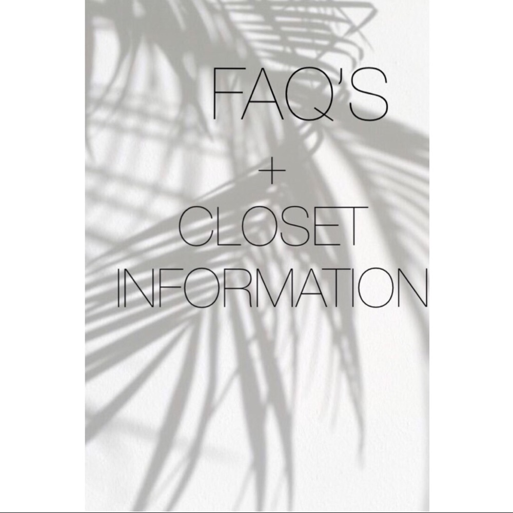 ▫️◾️CLOSET INFO ◾️▫️